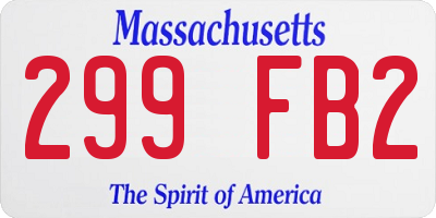 MA license plate 299FB2