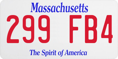 MA license plate 299FB4