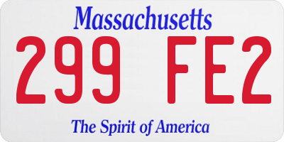 MA license plate 299FE2