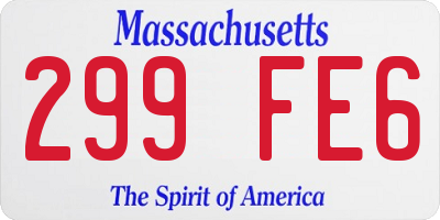 MA license plate 299FE6