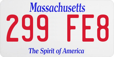 MA license plate 299FE8