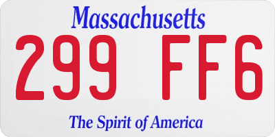 MA license plate 299FF6