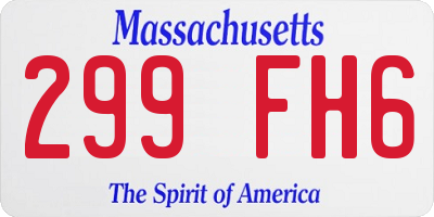 MA license plate 299FH6