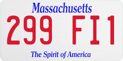 MA license plate 299FI1