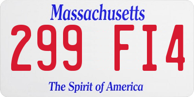 MA license plate 299FI4