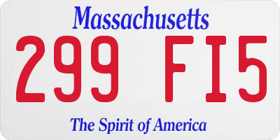 MA license plate 299FI5
