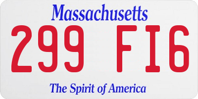MA license plate 299FI6