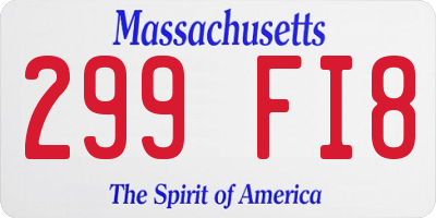 MA license plate 299FI8