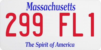 MA license plate 299FL1
