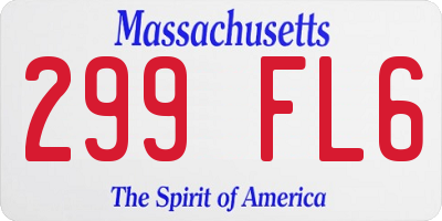 MA license plate 299FL6