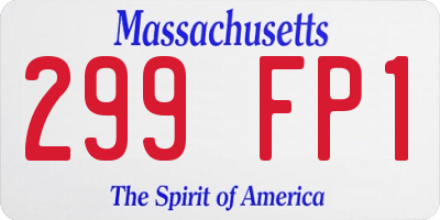 MA license plate 299FP1