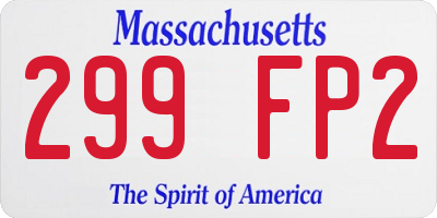 MA license plate 299FP2