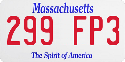 MA license plate 299FP3