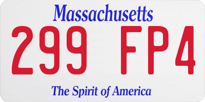 MA license plate 299FP4