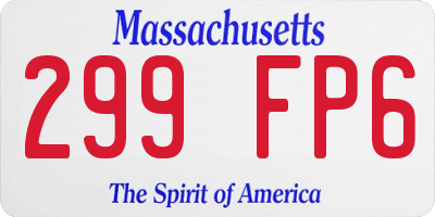 MA license plate 299FP6