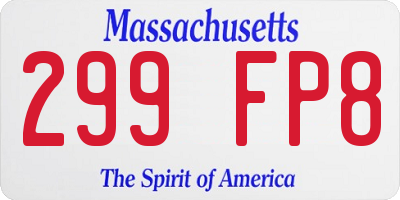 MA license plate 299FP8