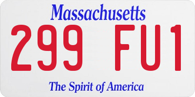 MA license plate 299FU1