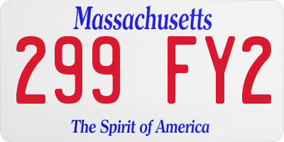 MA license plate 299FY2