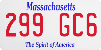 MA license plate 299GC6
