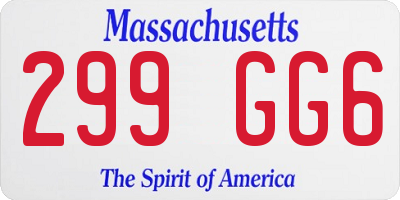 MA license plate 299GG6
