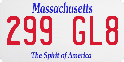 MA license plate 299GL8