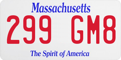 MA license plate 299GM8