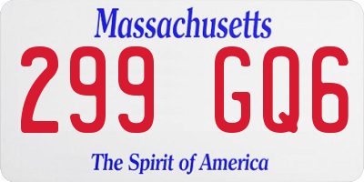 MA license plate 299GQ6
