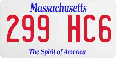 MA license plate 299HC6
