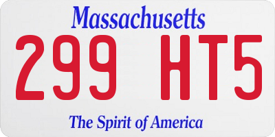 MA license plate 299HT5