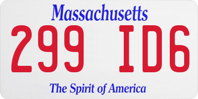 MA license plate 299ID6
