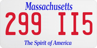 MA license plate 299II5
