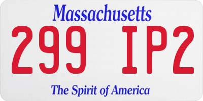 MA license plate 299IP2