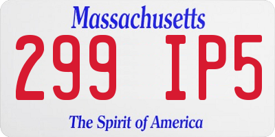 MA license plate 299IP5