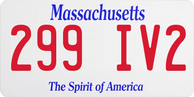 MA license plate 299IV2