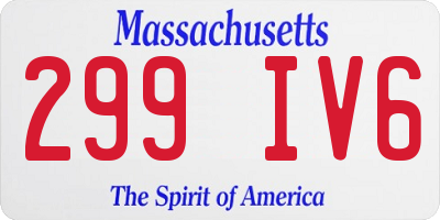 MA license plate 299IV6