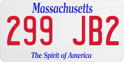 MA license plate 299JB2
