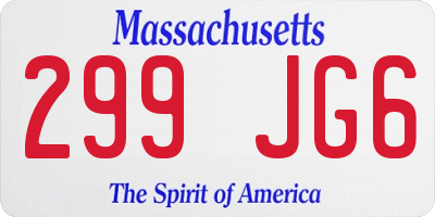 MA license plate 299JG6