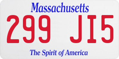 MA license plate 299JI5