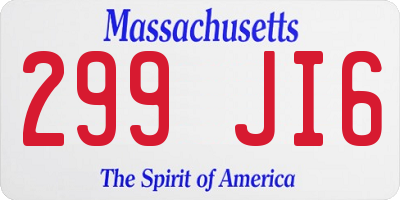 MA license plate 299JI6