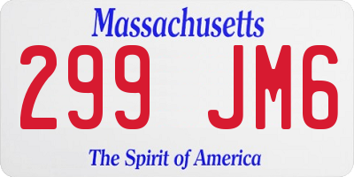 MA license plate 299JM6