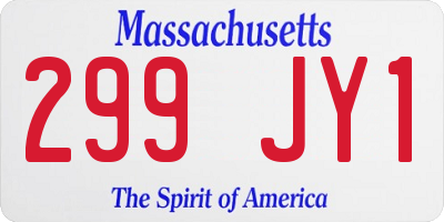 MA license plate 299JY1