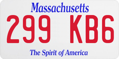 MA license plate 299KB6