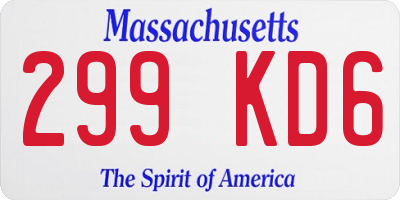 MA license plate 299KD6