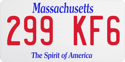 MA license plate 299KF6