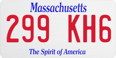 MA license plate 299KH6