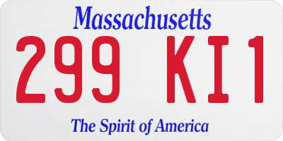 MA license plate 299KI1