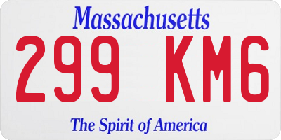 MA license plate 299KM6