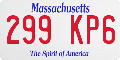MA license plate 299KP6
