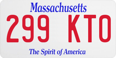 MA license plate 299KT0