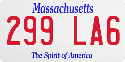 MA license plate 299LA6